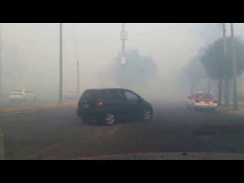 Incendio en Cuemanco, cerca la cebada Xochimilco.