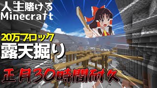 【Minecraft】怒涛の廃坑露天掘りｗｗｗ　【人生賭けたマインクラフト】ゆっくり実況 Part2
