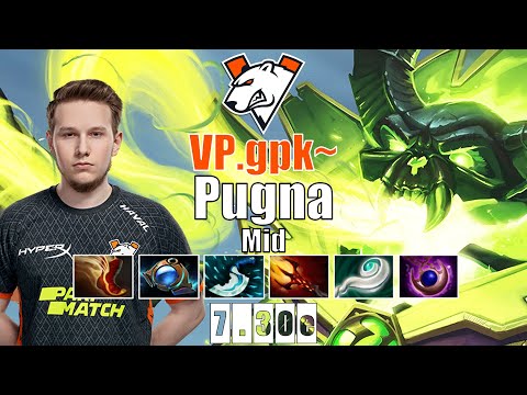 Pugna Mid | VP.gpk~ | SUPER BROKEN GPK SHOTGUN DAGON PUGNA | 7.30e Gameplay Highlights