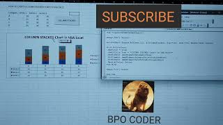 How to create a column stacked chart in vba excel | How to create column stacked chart in vba excel