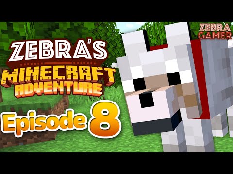 Zebra's Minecraft Adventure Part 8 - Taming a Wolf!