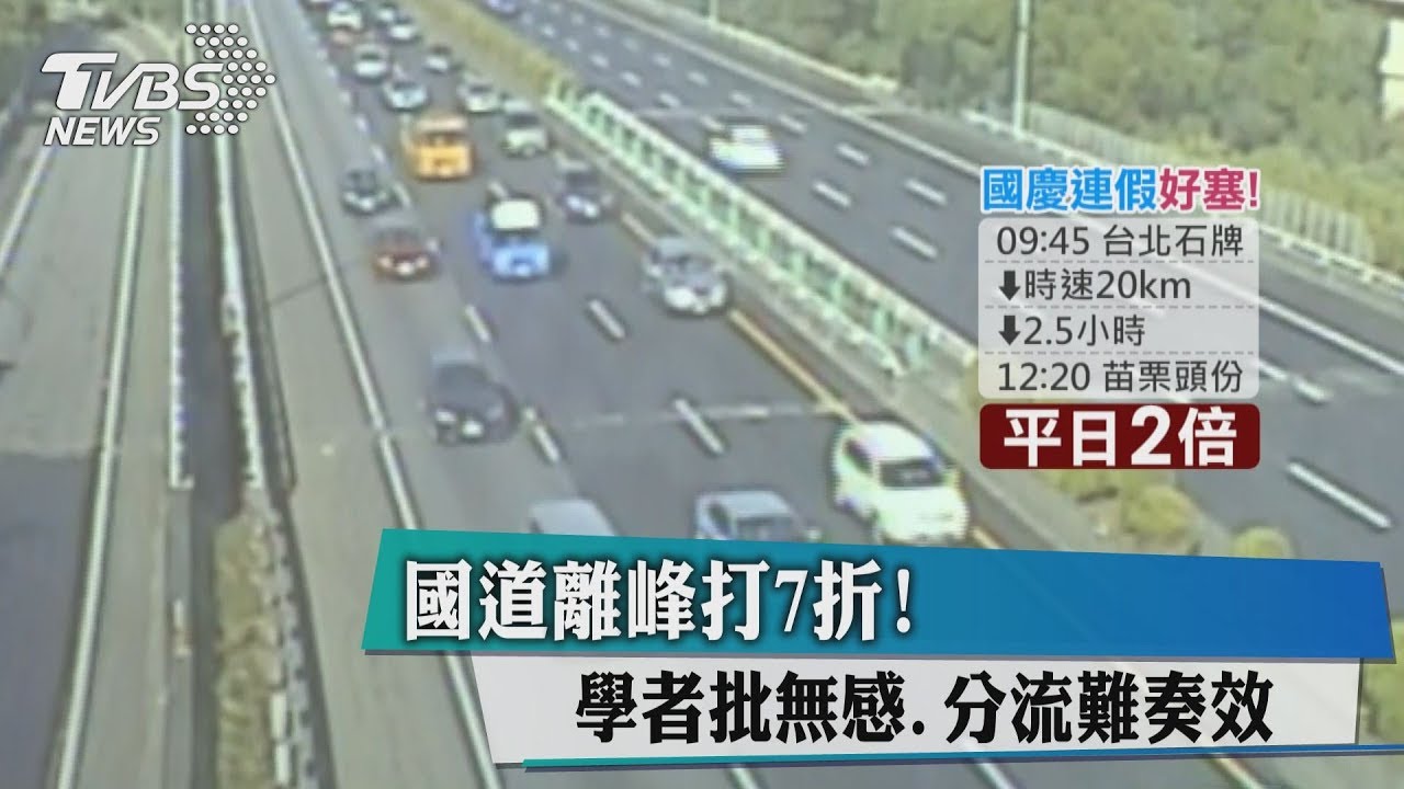 國道離峰打7折! 學者批無感、分流難奏效