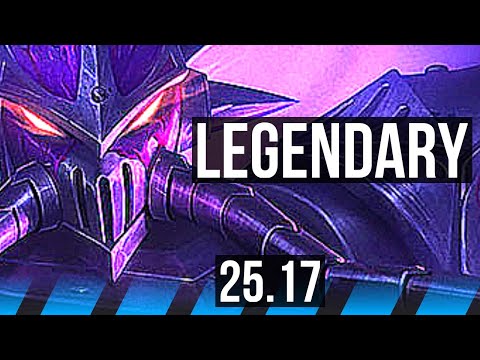 KASSADIN vs RYZE (MID) | 8/0/1, 6 solo kills, Legendary | KR Master | 25.17