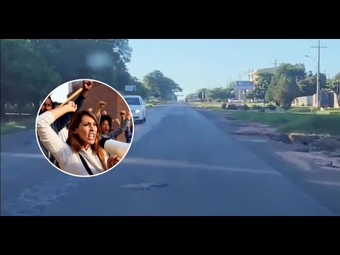 Protesta por el mal estado de la ruta PY08 en San Pedro