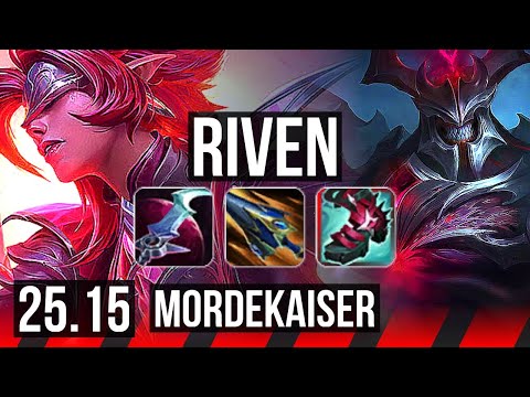 RIVEN vs MORDEKAISER (TOP) | 2400+ games | KR Master | 25.15