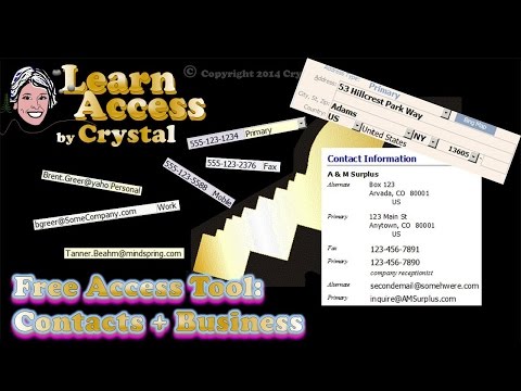 Access Contact Template, Contact Management System (CMS), free tool