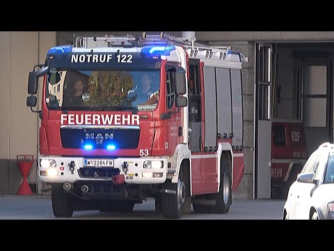 Vienna Fire Department X2 Rescue Pump's HLF Responding From Station - NEW Style Trucks