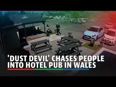 'Dust devil' chases people into hotel pub in Wales
