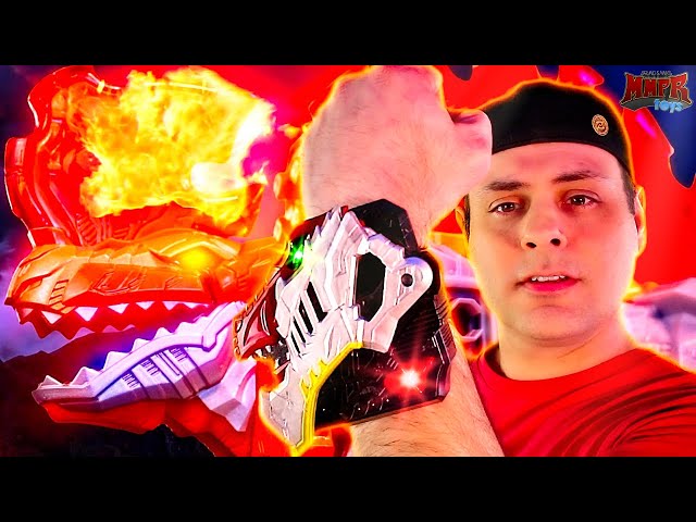 Vídeo relacionado con Power Rangers Dino Fury Rip N Go T-Rex Battle Rider and Dino Fury Red Ranger 15-cm-Scale Vehicle and Action Figure Toys, Multicolor (F4213)