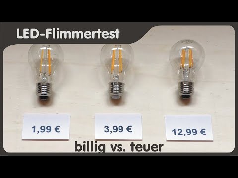LED Flimmertest - Billig vs. teuer - E27 vs. G9 - 2020