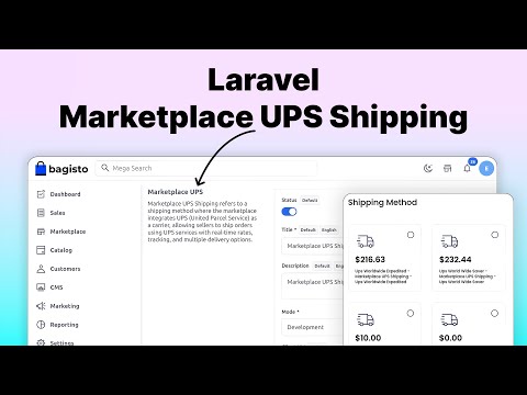 Laravel eCommerce Marketplace Shipping Management:-UPS Shipping