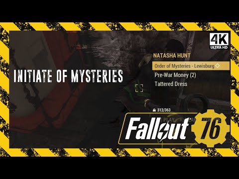 Initiate of Mysteries | Fallout 76 [4K] PC | Mistress of Mystery Side Quest | No Commentary - Ep. 62