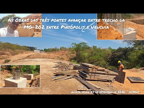 🚧 🌉  PONTE EM CORREGO DAS GAMELEIRAS NA MG-202 EM URUCUIA-MG.