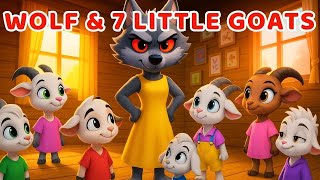 Funny Wolf vs 7 Clever Goats 🐺 | Bedtime Story for Kids | Fairy Tale Animation