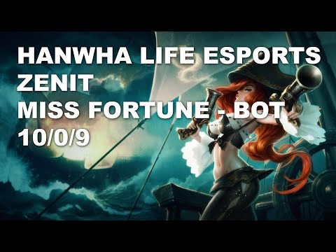 Hanwha Life Esports Zenit Bot Miss Fortune vs Aphelios - KR Grandmaster Patch 10.8
