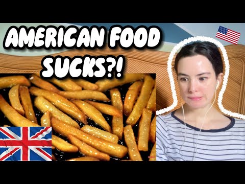 American Girl Reacts to Food in America compared to the UK - Why is it so different?