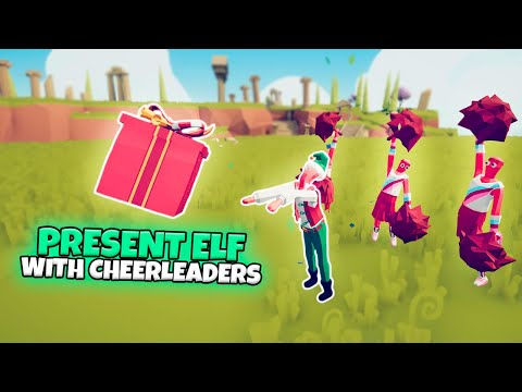 PRESENT ELF WITH CHEERLEADERS VS EVERY FACTION | TABS UNIT CREATOR UPDATE GAMEPLAY