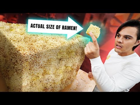 How Strong Is A GIANT Ramen Cube?! Video