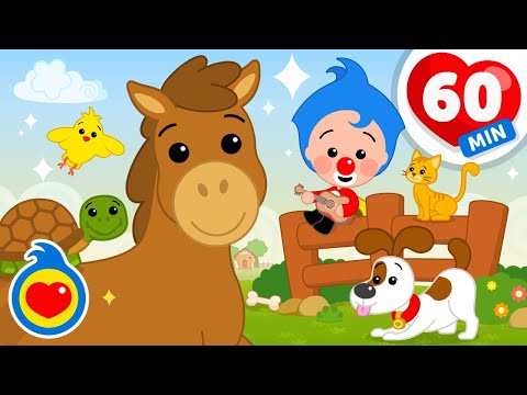Como Los Animalitos 🐒🐕 Y Más Canciones Infantiles Sobre Animales (60 Min) | Plim Plim