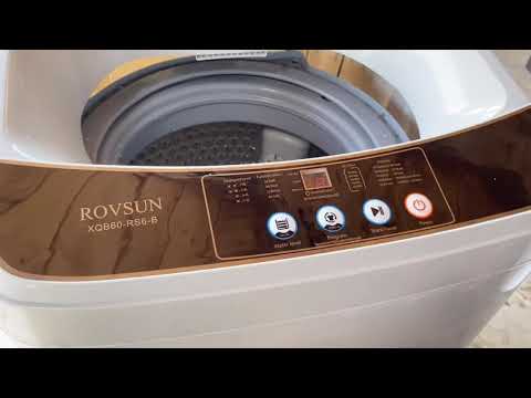 ROVSUN 17.8LBS Full Automatic Washing Machine and 1.5CuFt Portable Clothes Dryer Set, Compact Laundry Washer and Dryer Combo Set with Stainless Steel Inner Tub, for Apartment, Dorms, Home video review thumbnail