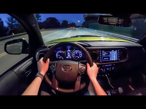 2022 Toyota Tacoma TRD Pro - POV Night Drive (Binaural Audio)