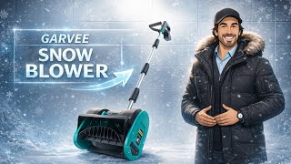 Garvee 12" 20V Cordless Snow Blower - 400W Motor, Clears up to 300lbs snow per minute