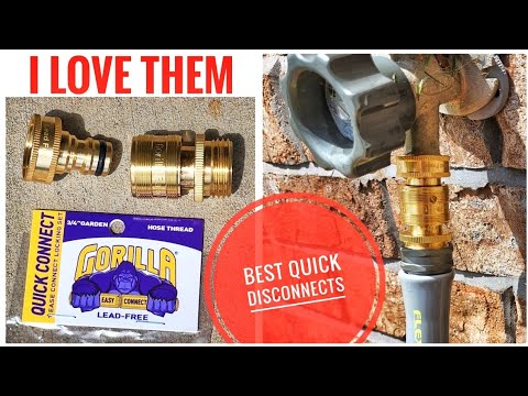 #1 BEST GARDEN HOSE QUICK DISCONNECTS GORILLA Easy Connect  3/4" I LOVE THEM!!!!