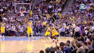 Andre Drummond hits a turnaround three pointer to beat the shot clock