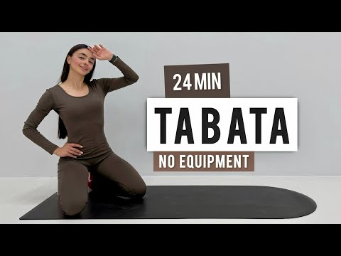 24 MIN TABATA HIIT Workout - Full Body Cardio, No Equipment, No Repeat Home Workout