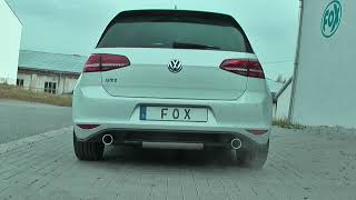 Video: Fox Edelstahl Duplex Racing-Komplettanlage ab Kat VW Golf 7 GTI Video: Fox Edelstahl Duplex Racing-Komplettanlage ab Kat VW Golf 7 GTI