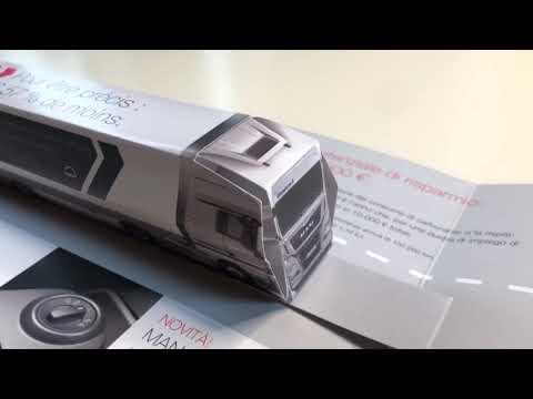 #1035 — Brochure pop-up 3D camion — Outil de lancement automobile