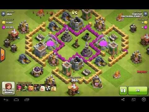 Clash of Clans - TH 6 - Bait and Kill Defense Win