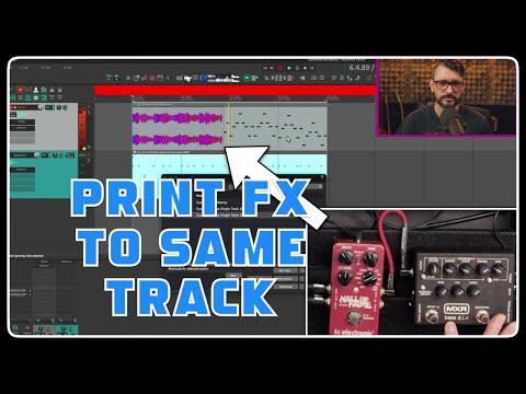 Reamp or Print FX to same track - REAPER Custom Actions