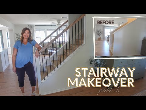 STAIRWAY MAKEOVER PT. 4 | Installing the Handrail and Balusters