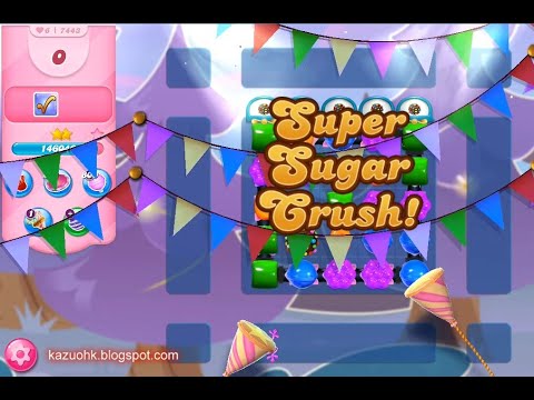 Candy Crush Saga Level 7443 (3 stars, No boosters)