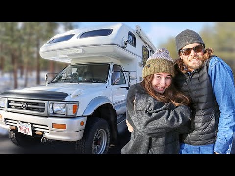 We are NOT ready for this... Winter vanlife in a '92 Toyota Hilux Galaxy