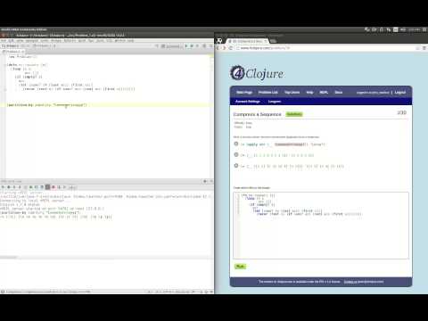 4Clojure Solution to Problem 30 with (partition-by)