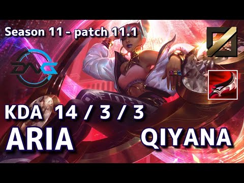 【韓国サーバー/D1】DFM Aria キヤナ(Qiyana) VS ヨネ(Yone) MID - Patch11.1 KR Ranked【LoL】