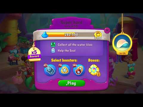 Fishdom 6521 Super Hard Level - 18 moves - NO BooSTERS
