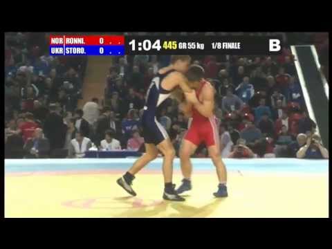 SEC-2013: 55 kg. Ronningen (NOR) - Storojenko (UKR) 1/8