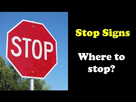 WHERE TO STOP at a stop sign? || Know the Stop positions at a stop sign || Tips for New Drivers Video