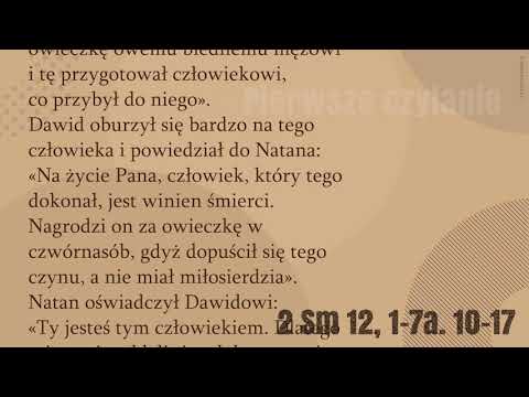 #PierwszeCzytanie | 27 stycznia 2018 | (2 Sm 12, 1-7a. 10-17)
