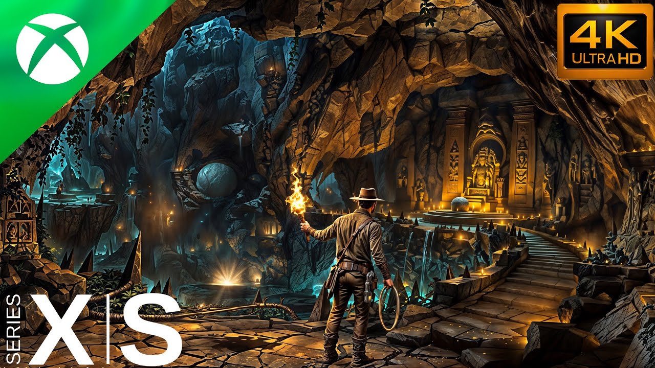 CAVE OF DOOM | Indiana Jones Gameplay - Ultra Graphics on Xbox Series X [4K 60FPS]