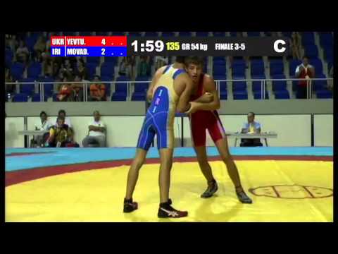 WORLD CHAMPIONSHIP WRESTLING 2013 Finale 3-5 GR 54 Kg (UKR) M.YEVTUSHENKO vs (IRI) M.MOVADELYASI