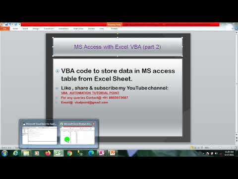 VBA code to store(upload) or import data from Excel to Ms Access using SQL query(Part 2)