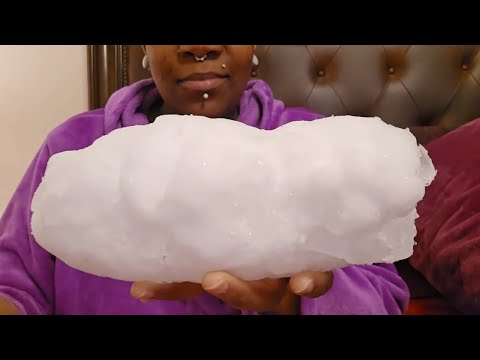 THICK CRUNCHY ICE ROLL | POWDERY ICE STUFFED WITH ZAXBY ICE | ICE ROLL | #asmr #mukbang