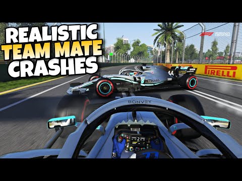 F1 REALISTIC TEAM MATE CRASHES 2014-2022 #9