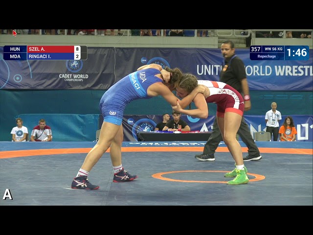 242 | 357 | Cadets WW 56kg | Repechage | SZEL Anna Hella (HUN) | RINGACI Irina (MDA)