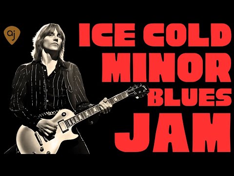 Ice Cold Blues Ballad Guitar Jam Track in D Minor (134 BPM)