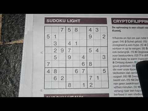 Speedtest March! (#2421) Light Sudoku. 03-05-2021 part 1 of 2